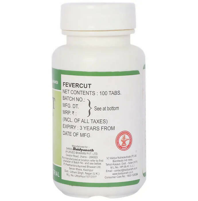 Baidyanath Jhansi Fevercut Tablets - Swadesiicart