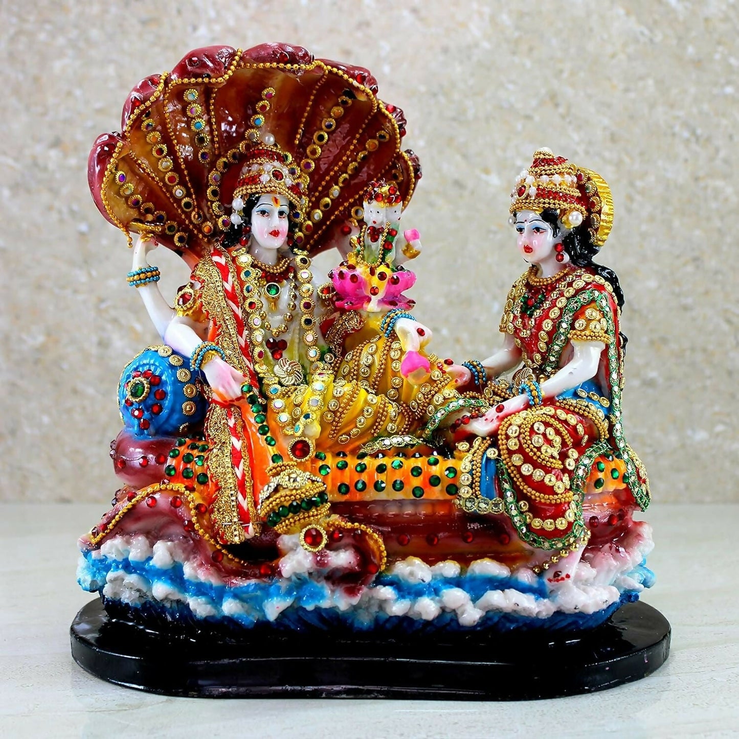 Esplanade - Vishnu With Laxmi In Ksheer Sagar Idol - Swadesiicart