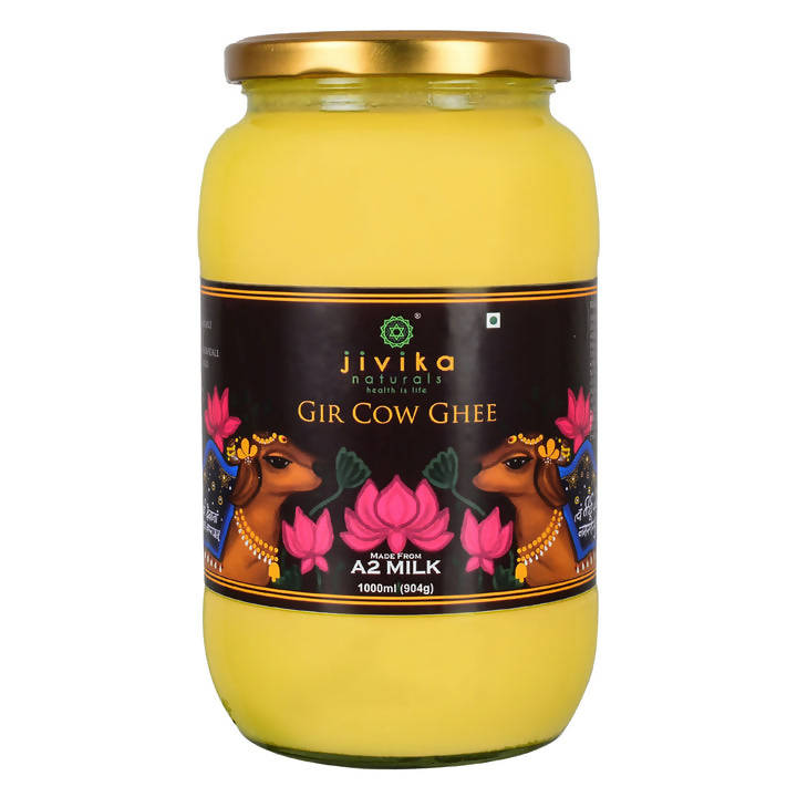 Jivika Naturals Gir Cow Ghee | Made From Grass Fed Cow's Milk | Nutritious Organic Desi Ghee - Swadesiicart