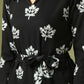 Myshka Women's Black Printed Polo Collar Party Top With Trousers Co-ord set - Swadesiicart