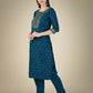 Jyoti Fashion Women's Morpich Cotton Magic Slub Embroidery & Sequence work Kurta with Trouser & Dupatta | Swadesiicart
