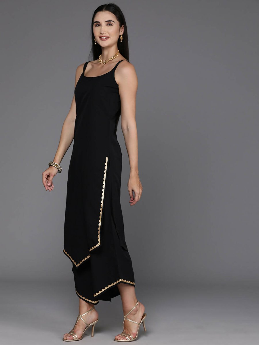 Ahalyaa Women's Traditional wear Kurta Set - Black | Swadesiicart