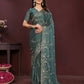 Ai Fashion Grey Rangoli Silk Embroidery Party Wear Saree