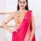 Joban Fashion Yellow Bandhani Sleeveless Back Open Blouse - Swadesiicart