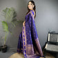 Joban Fashion Navy Blue Banarasi Soft Silk Woven Saree | Swadesiicart