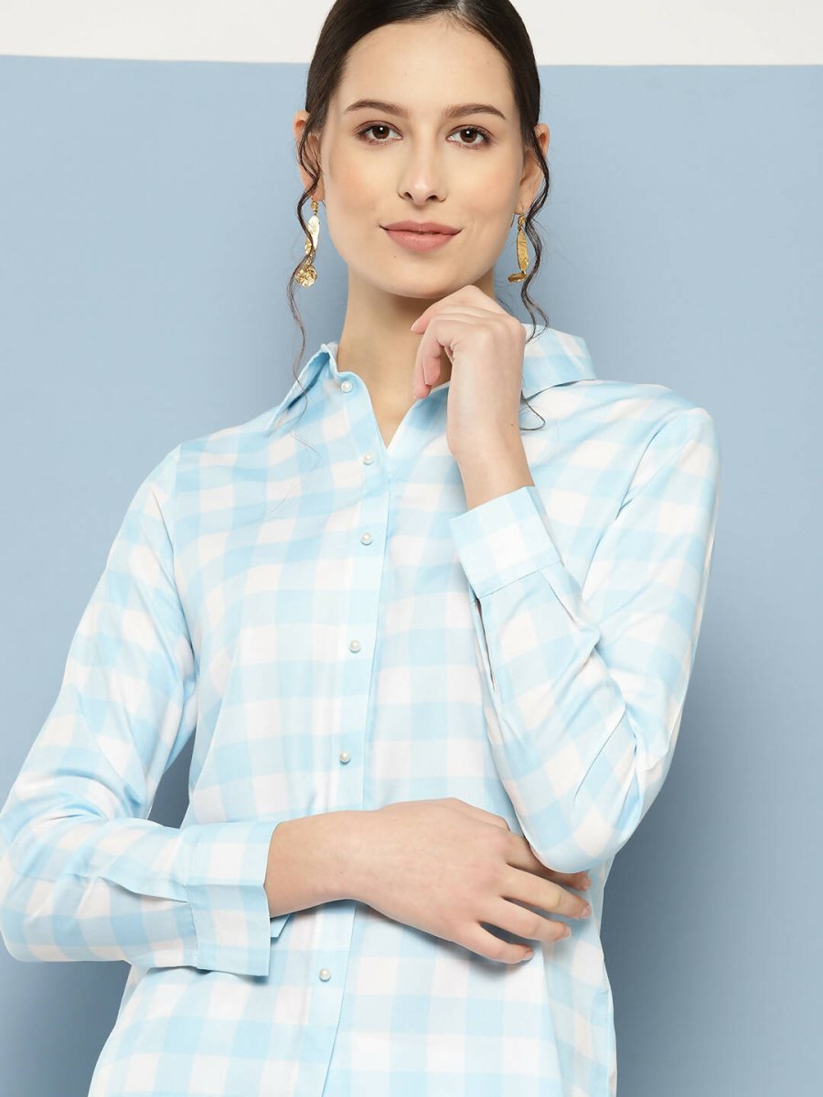 Ahalyaa Womens Co-ords - Blue - Swadesiicart