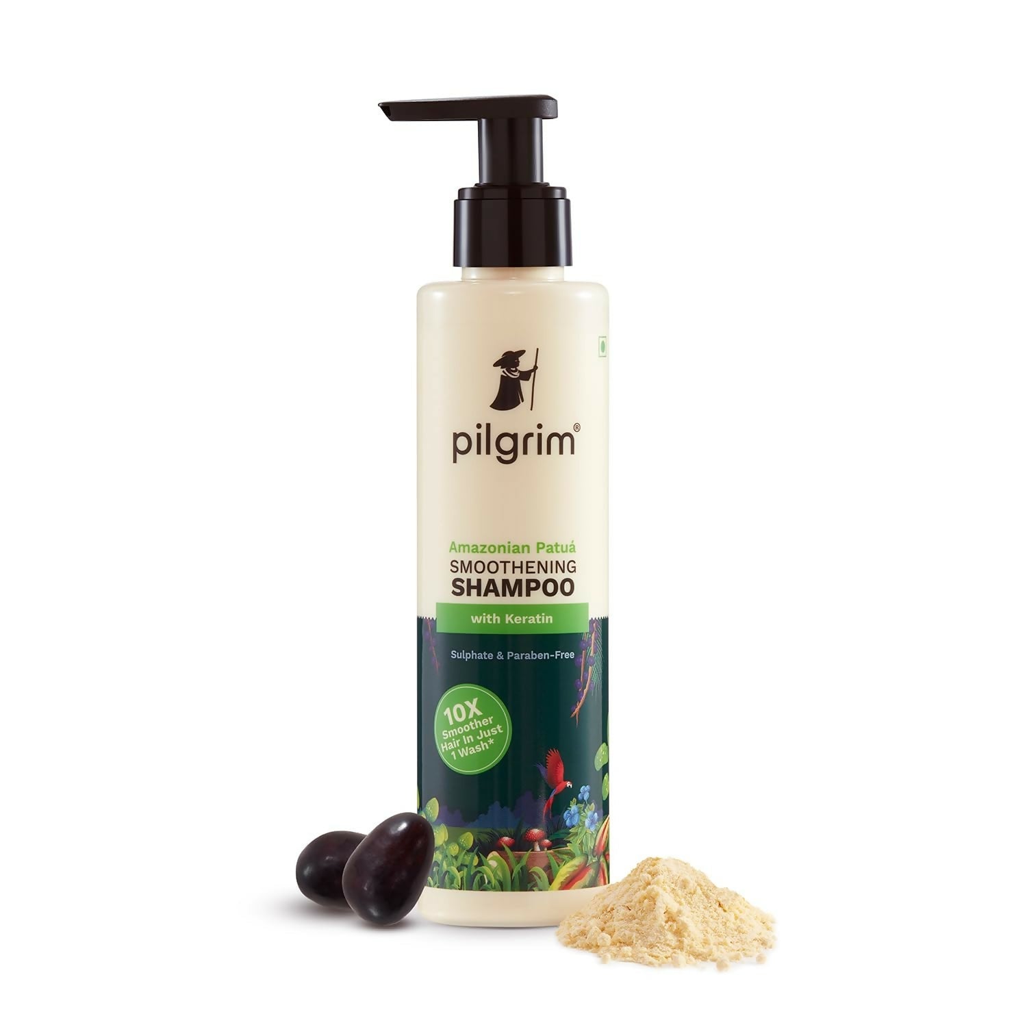 Pilgrim Patua & Keratin Hair Smoothening Shampoo For Dry & Frizzy Hair - Pilgrim