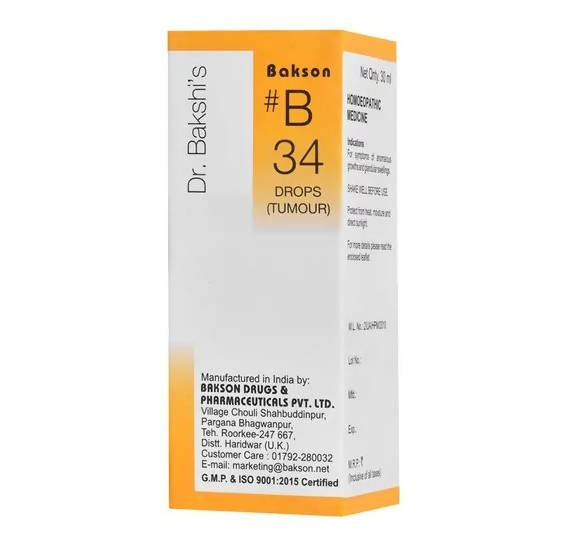 Bakson's Homeopathy B34 Drops | Swadesiicart