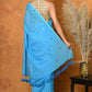Very Much Indian Pure Mul Cotton Handloom Saree - Sky Blue | Swadesiicart
