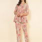 Janasya Women's Multicolor Moss Floral Printed Casual Flared Co-ords - Swadesiicart