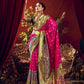 Vishnu Weaves Women's Rani Paithani Silk Saree with Blouse - Swadesiicart