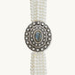 Nuyug Pearl Beaded Semi Precious Labradorite Stone & Enamelled Choker Necklace | Swadesiicart