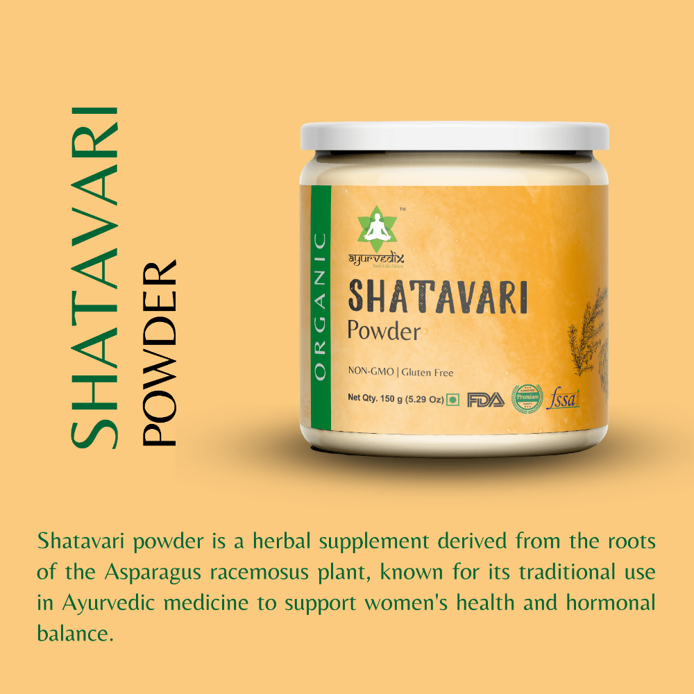 Ayurvedix Organic Shatavari Powder - Swadesiicart
