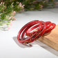 Afast Designer Fancy Party Bangle/ Kada Set, Red, Glass, Pack Of 4 - Afast Enterprises