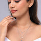 VOJ Women Stainless Steel 3 Layered Sliver Tonned Chain Set | Swadesiicart