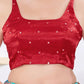 Joban Fashion Maroon Gajji Silk Sleeveless Back Open Blouse - Swadesiicart