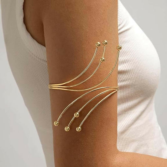 Joban Fashion Golden Alloy Fashion Gold Plated Stylish Kada Bajuband | Swadesiicart