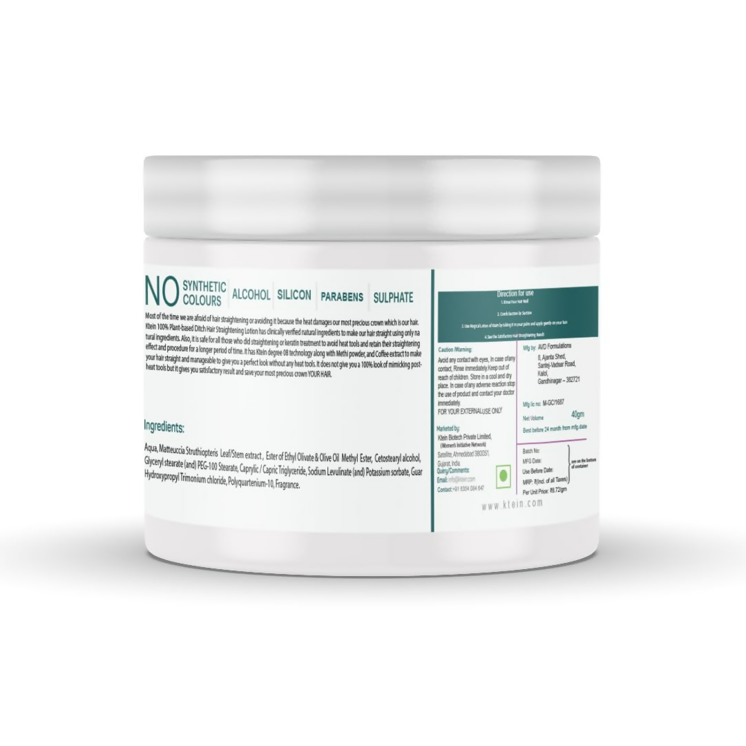 Ktein 100% Plant Based Treated Hair Maintenance Cream Natural - Swadesiicart