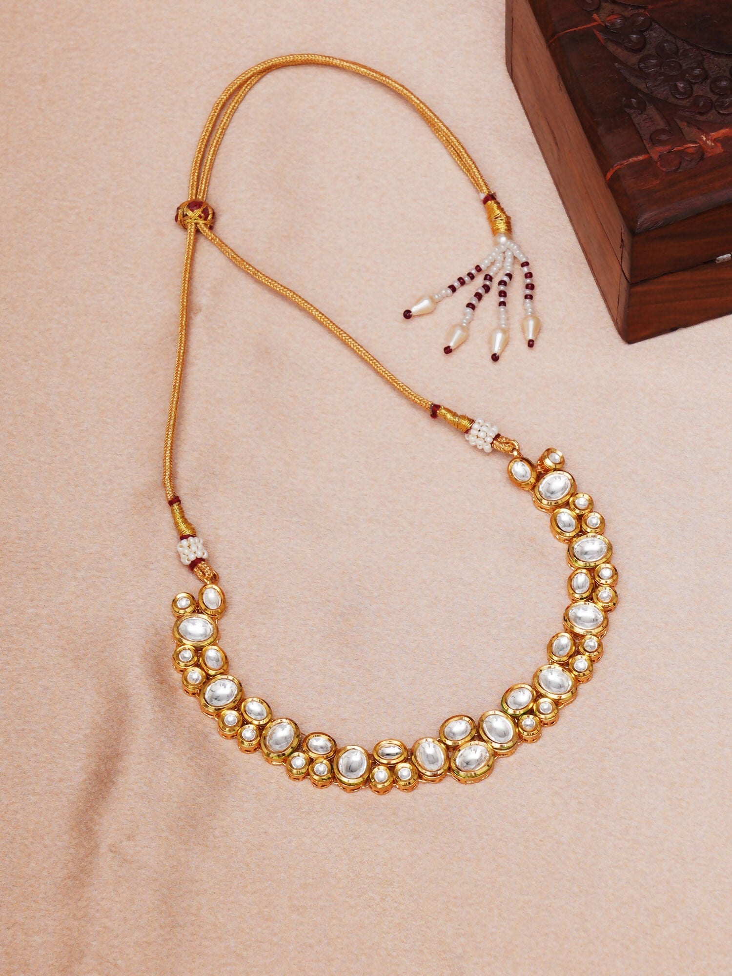 Kundan Neckpiece (Gold) - Ruby Raang | Swadesiicart