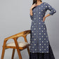 Janasya Women's Grey Rayon Ethnic motifs Festive Straight Kurta | Swadesiicart