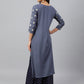 Janasya Women's Grey Rayon Ethnic motifs Festive Straight Kurta | Swadesiicart