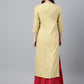 Janasya Women's Yellow Rayon Ethnic motifs Festive Straight Kurta - Swadesiicart