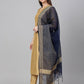 Janasya Women's Gold Crepe Silk Solid Straight Festival Kurta Set | Swadesiicart