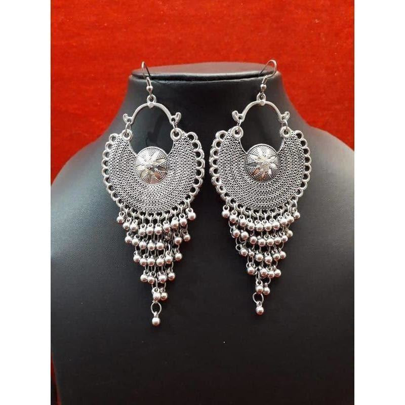 MS Fashion India Half Moon Style Chandbali Earrings With Small Bells | Swadesiicart