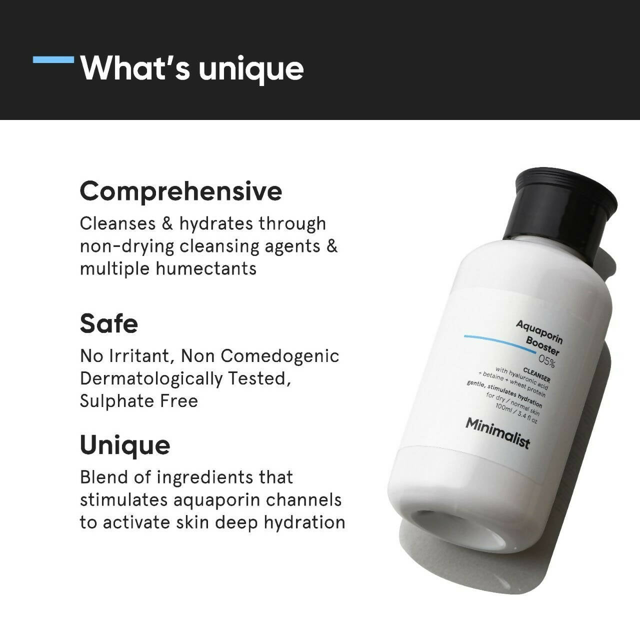 Minimalist Aquaporin Booster 05% Cleanser - Swadesiicart