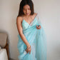 Vamsee Ena Sky Organza Saree - Swadesiicart