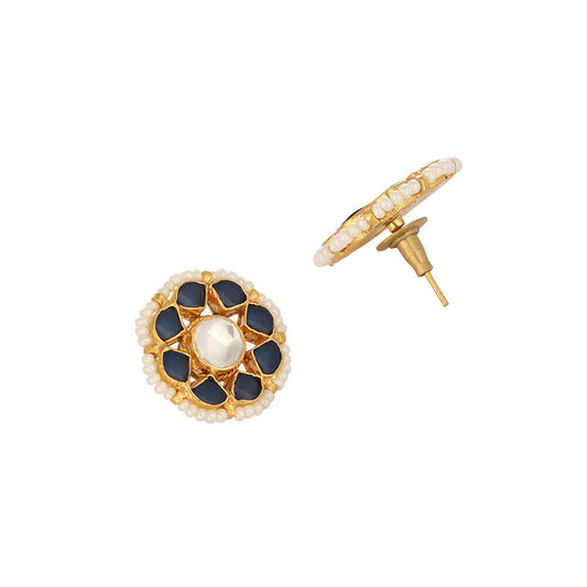 Nuyug 22K Gold Plated Floret Noor Stud Earrings | Swadesiicart