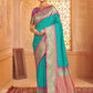 Shree Shyam Fashion Silk Blend Sea Green Saree