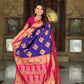 PR Fashion Violet Soft Banarasi Silk With Zari Weaving Meenakari Design Saree | Swadesiicart