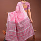 Shree Shyam Fashion Anaya Pink Linen Cotton Saree