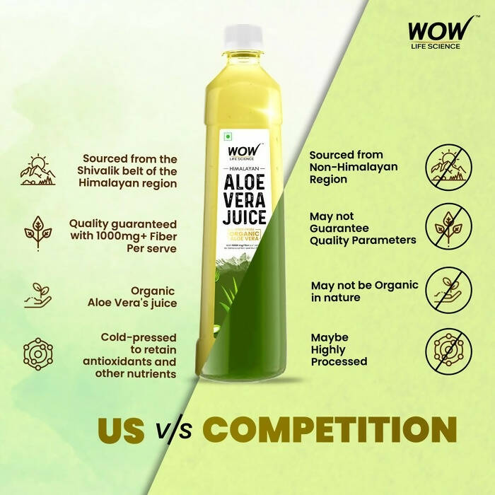 Wow Life Science Himalayan Aloe Vera Juice - Swadesiicart