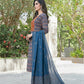 BulBul Aaliya Classic Cotton Navy Kurta Set with Dupatta - Swadesiicart