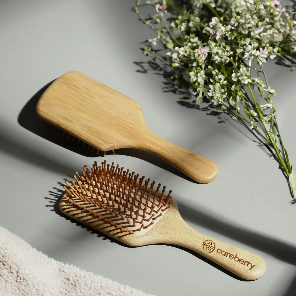 Careberry Bamboo Brilliance Paddle Hairbrush - Limited Time Offer - Swadesiicart