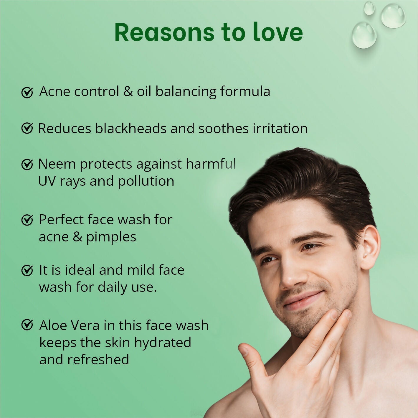 Globus Naturals Aloe vera Neem Tulsi Enriched With Glycerin & Oil Control Formula | Swadesiicart