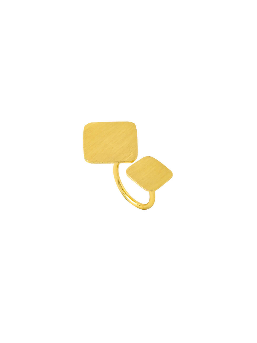 NVR Women Gold-Polished Adjustable Finger Ring | Swadesiicart