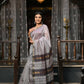 Very Much Indian VMI Exclusive Designer! Handloom Cotton Silk Saree With Sleek Golden Border - Grey Shade | Swadesiicart