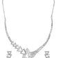 VOJ Silver Plated AD Studded Designer Handcrafted Jewellery Set - Swadesiicart