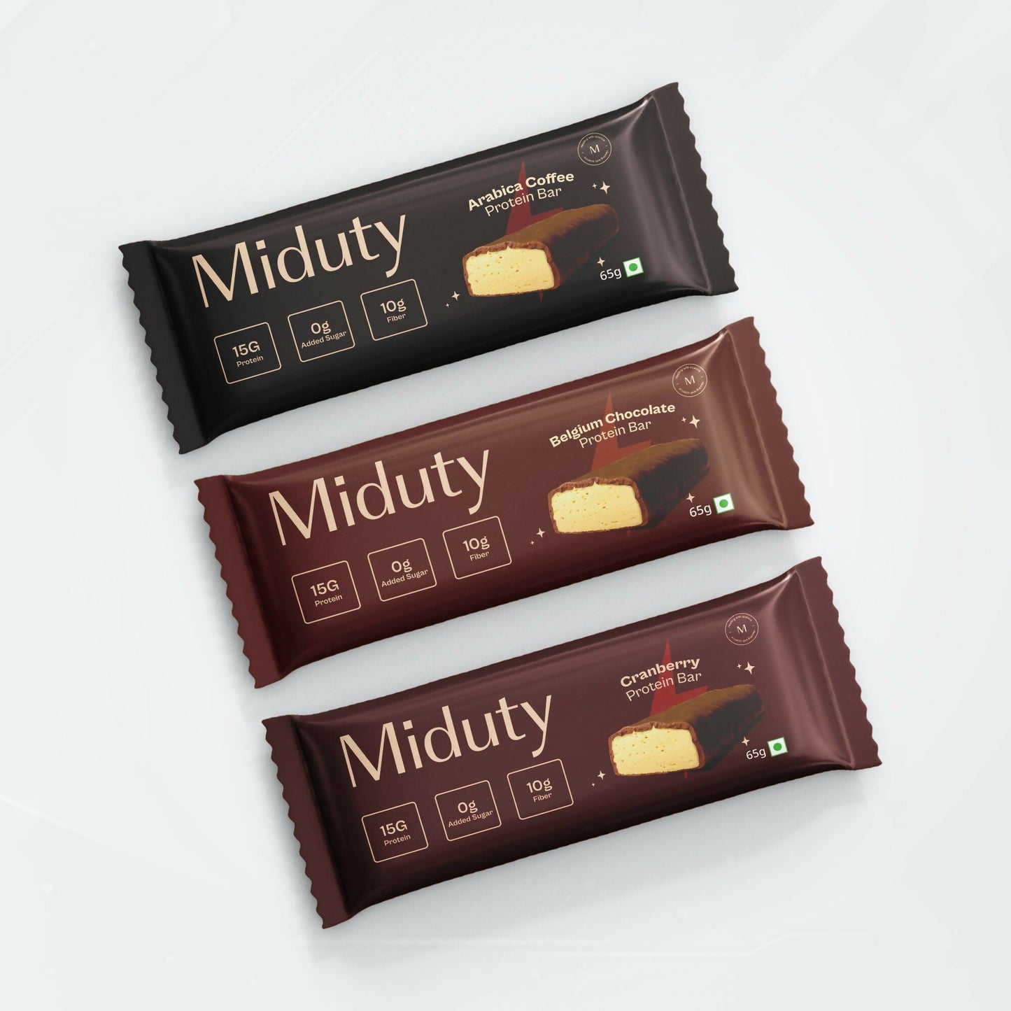 Miduty by Palak Notes Protein Bars Combo (Belgium Chocolate, Arabica Coffee and Cranberry) | Swadesiicart
