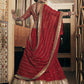 Wedding Designer Sequene Zari Resham Embroidery Red Georgette Lahengha Choli - Anbazaar | Swadesiicart
