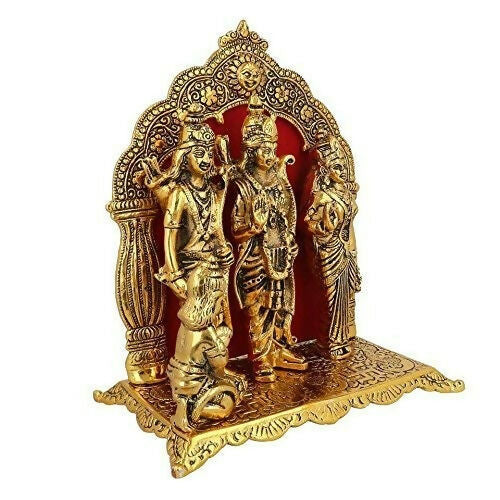 Lavanaya Brands - Gold-Polished Ram Darbar Murti - Swadesiicart