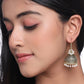 NVR Women Gold Toned Contemporary Jhumkas Earrings | Swadesiicart