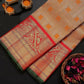 DEIANA'S Beautiful Designer Golden zari Soft Lichi Silk Saree - Orange - Swadesiicart