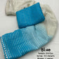 Blue Poly Chiffon Striped Saree with Unstitched Blouse - Hiral Fashion | Swadesiicart