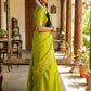 Anaita Olive Silk Saree With Blouse Piece