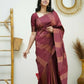 Partywear Designer Maroon Banarasi Silk Fancy Saree - Starwalk | Swadesiicart