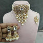 Jewel City Traditional Kundan Pearl Bridal Choker Necklace Set | Handcrafted Gold-Plated Ethnic Indian Jewelry for Weddings, Festivals & Parties | Swadesiicart